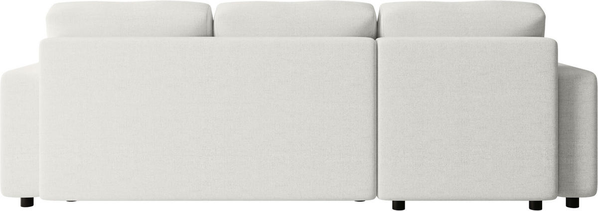 ECKSOFA Creme Webstoff  - Creme/Schwarz, MODERN, Kunststoff/Textil (150/240cm) - Xora