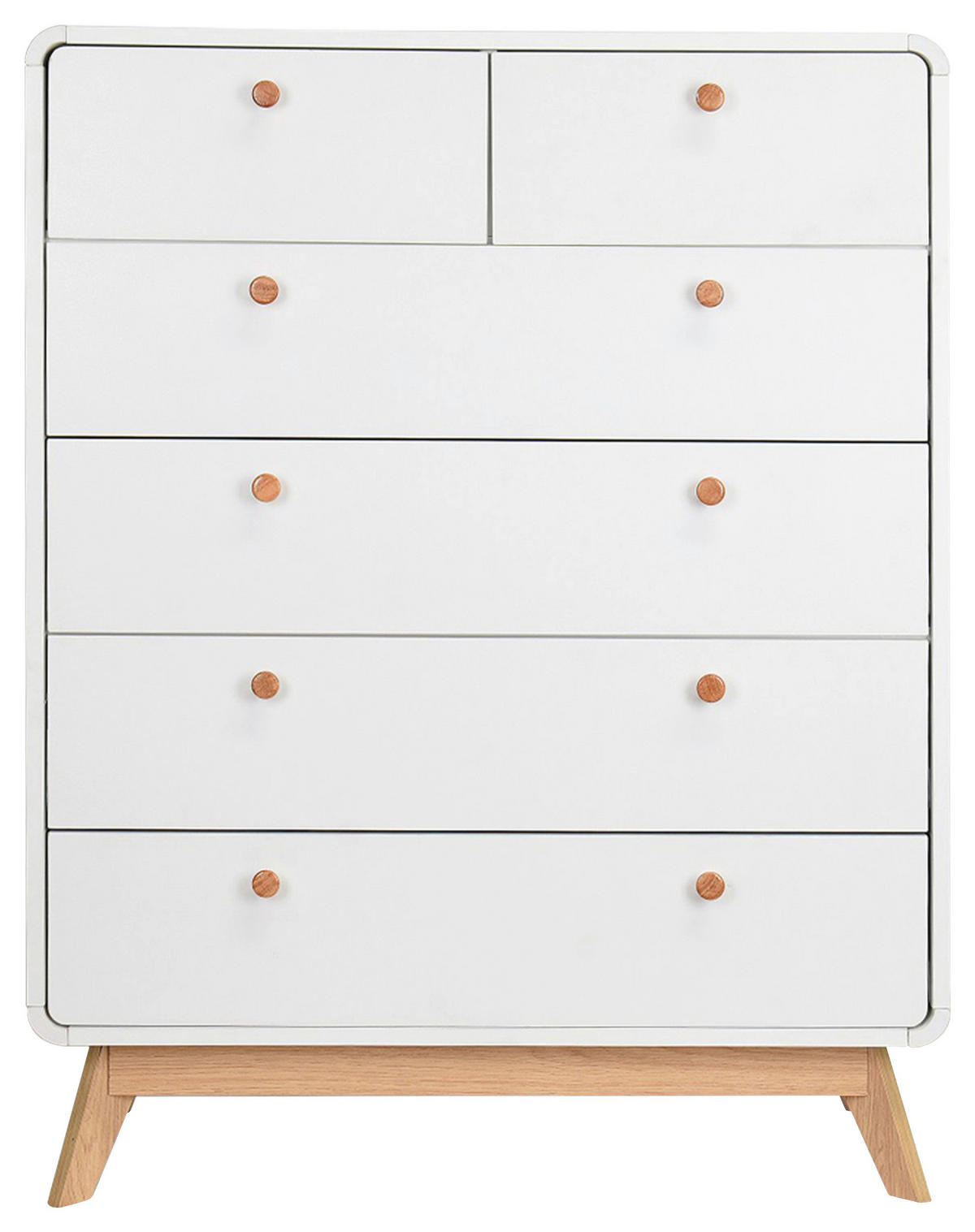 KOMMODE  in 81/104/39 cm  - Eichefarben/Weiß, Design, Holzwerkstoff (81/104/39cm) - MID.YOU