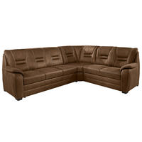 ECKSOFA in Lederlook Dunkelbraun  - Dunkelbraun/Beige, Konventionell, Holz/Textil (286/234cm) - Beldomo Comfort