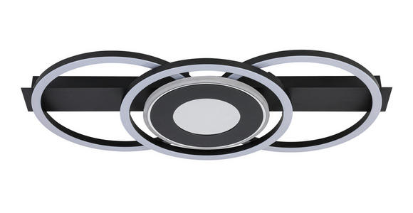 LED-DECKENLEUCHTE 60/28/6,5 cm  - Schwarz, Basics, Kunststoff/Metall (60/28/6,5cm) - Boxxx