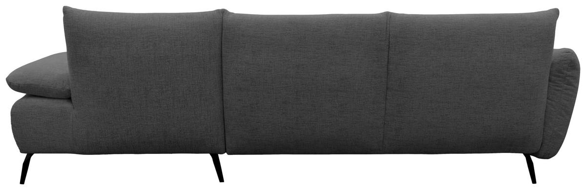ECKSOFA 200 030 Grau Chenille  - Beige/Schwarz, MODERN, Textil/Metall (274/155cm) - Livetastic