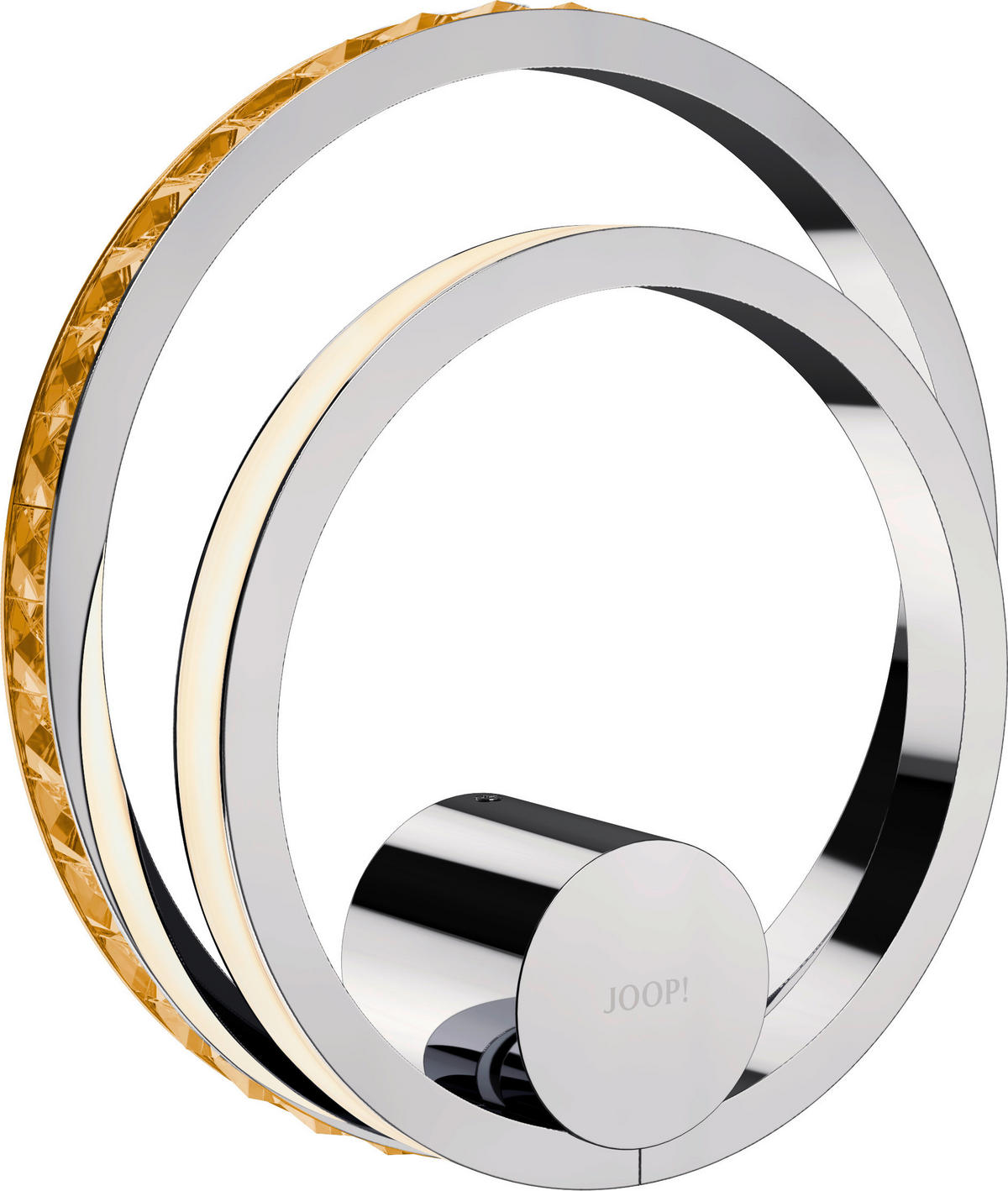 LED-WANDLEUCHTE - Klar/Chromfarben, Lifestyle, Glas/Metall (30,5/31cm) - Joop!