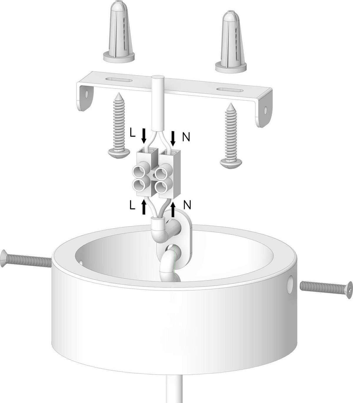 HÄNGELEUCHTE 10/90-140 cm  - Erlefarben/Weiß, Natur, Holz (10/90-140cm)