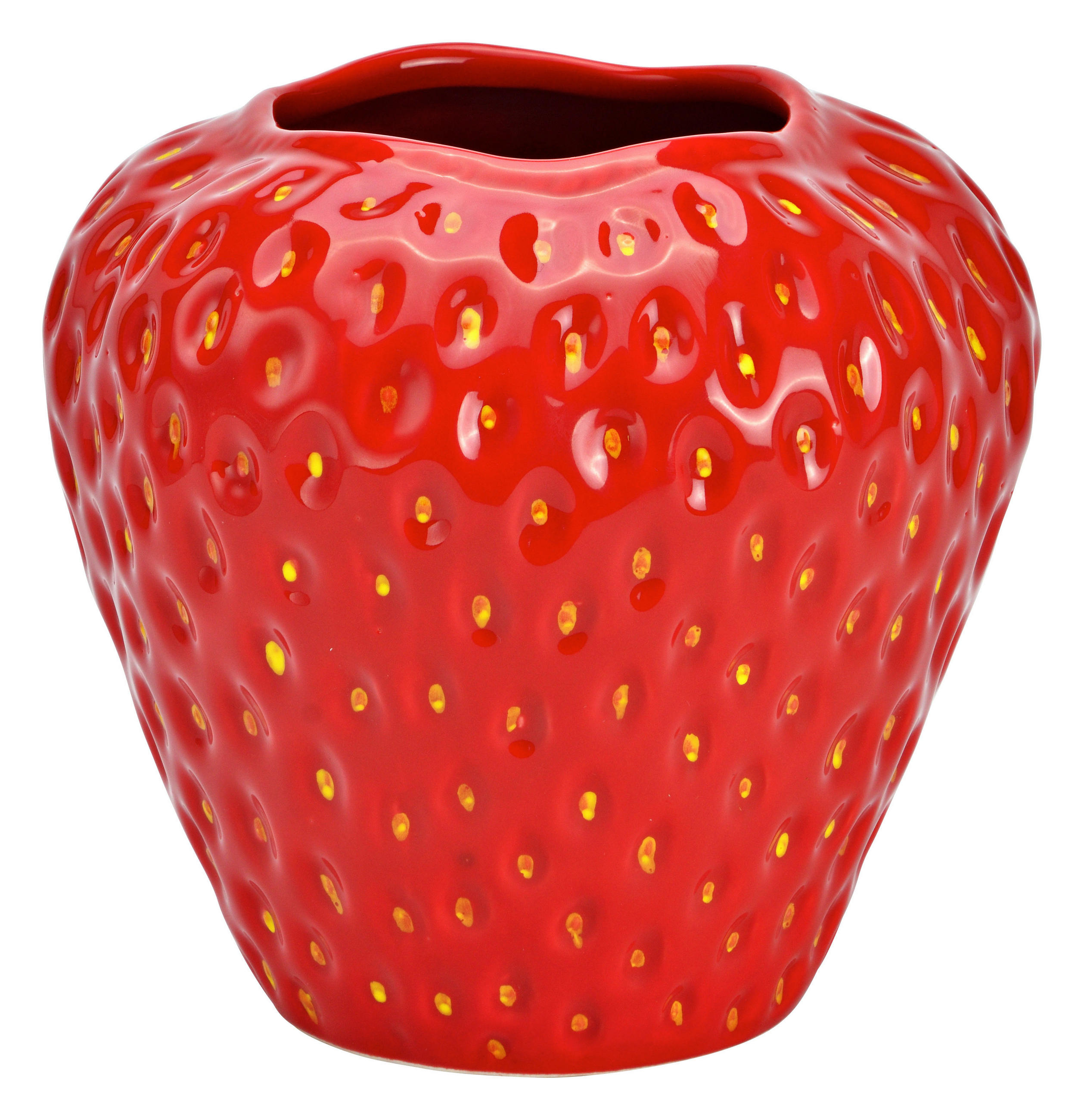 VASE  - Rot, Basics, Keramik (16,5/17,2/16,7cm)