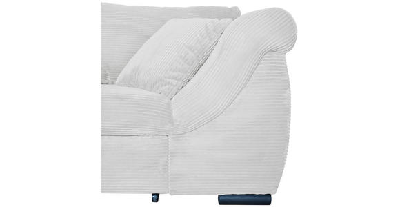 ECKSOFA  in Cord Perlmutt  - Perlmutt/Schwarz, KONVENTIONELL, Textil/Metall (168/258cm) - Carryhome