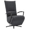 RELAXSESSEL in Textil Anthrazit, Schwarz  - Anthrazit/Schwarz, Design, Textil/Metall (66/110-114/84cm) - Moderano