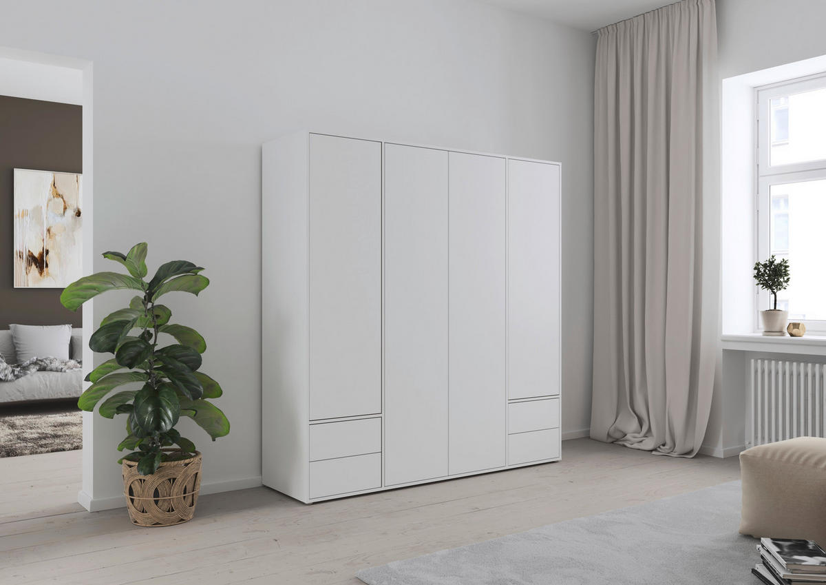 DREHTÜRENSCHRANK in Weiss  - Weiss, Modern, Holzwerkstoff (187/194/53cm) - Rauch Möbel