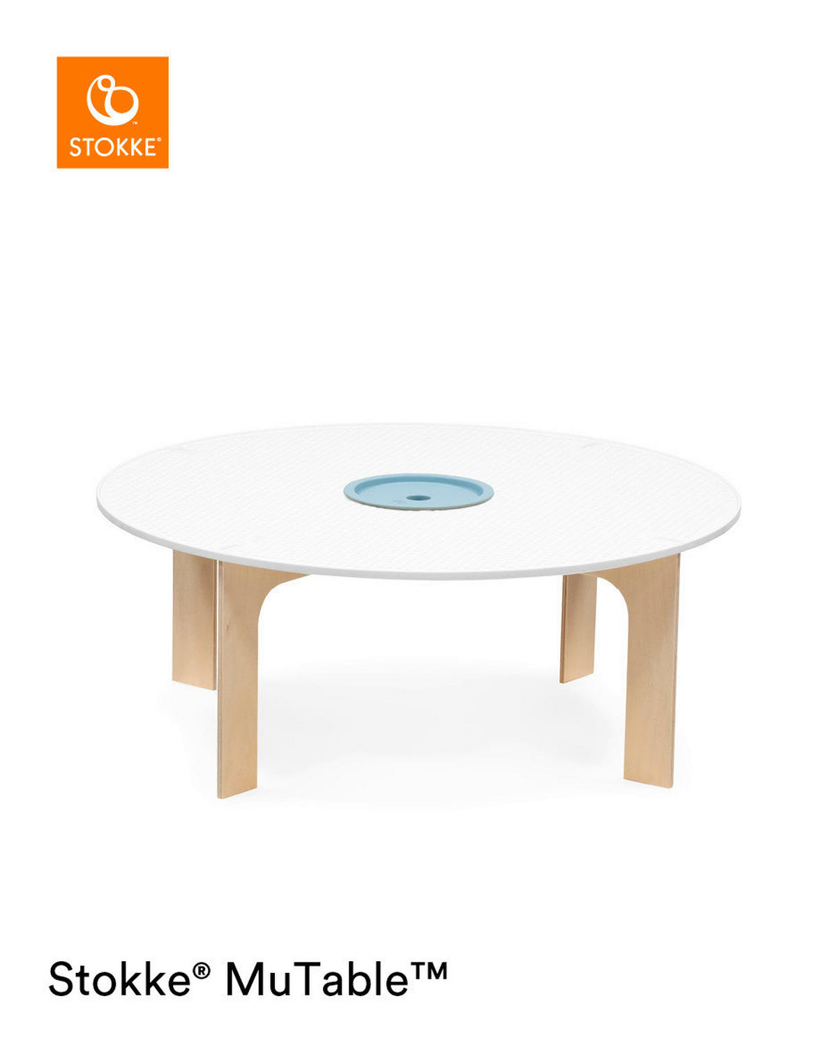 KINDERSPIELTISCH - Naturfarben/Weiß, Basics, Holz/Kunststoff (54/21/54cm) - Stokke