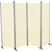 SICHTSCHUTZ - Beige/Grau, Basics, Textil/Metall (220/165/25,2cm) - Boxxx