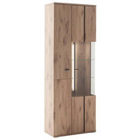 VITRINE Anthrazit, Eichefarben  75/207/38 cm  - Eichefarben/Anthrazit, Konventionell, Glas/Holzwerkstoff (75/207/38cm) - Cantus