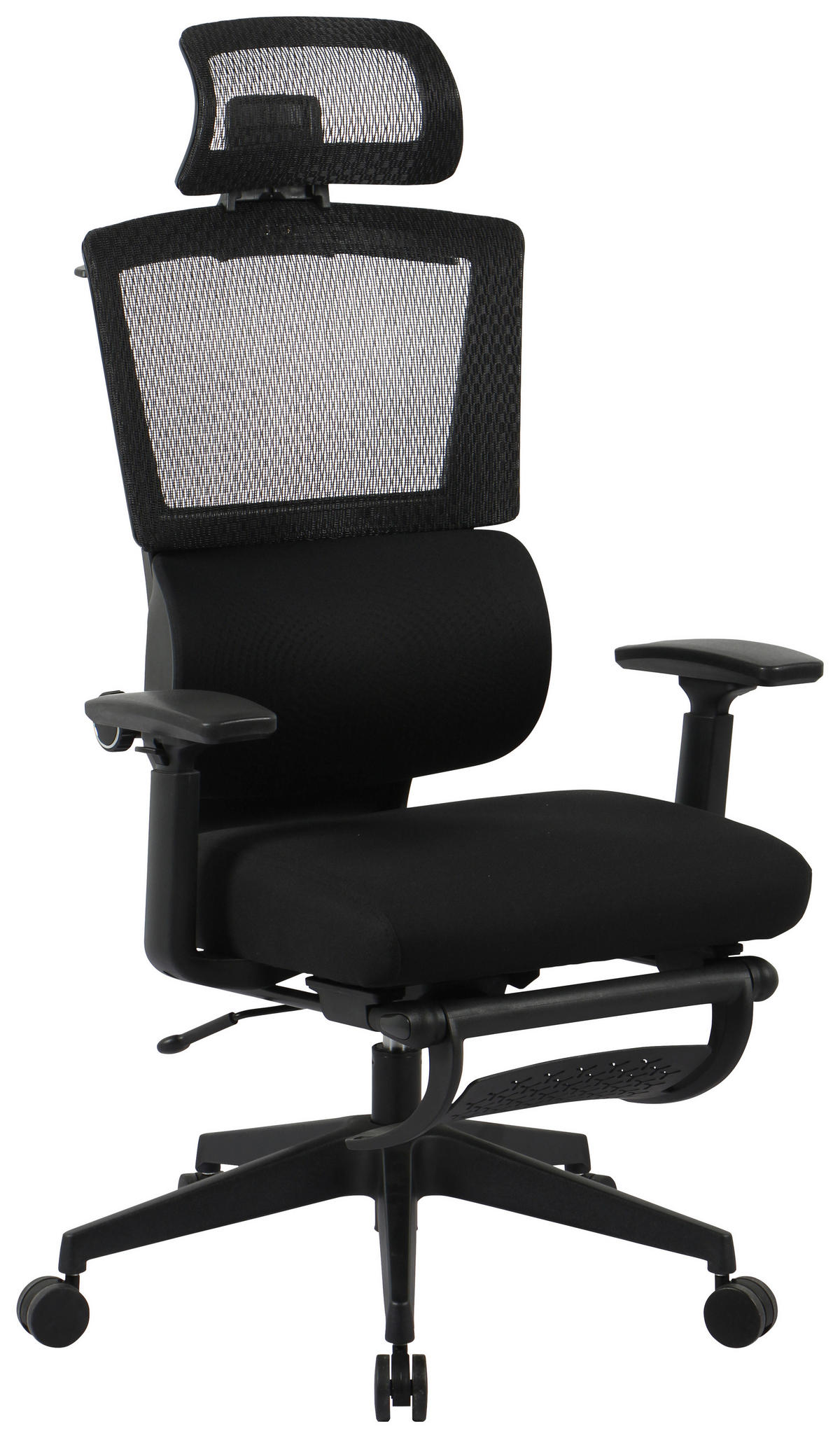 CHEFSESSEL  in Netzbespannung Schwarz  - Schwarz, KONVENTIONELL, Kunststoff/Textil (70/117,5/125/69cm) - Novel