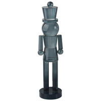 NUSSKNACKERFIGUR - Grau, LIFESTYLE, Glas (8,5/33cm) - X-Mas