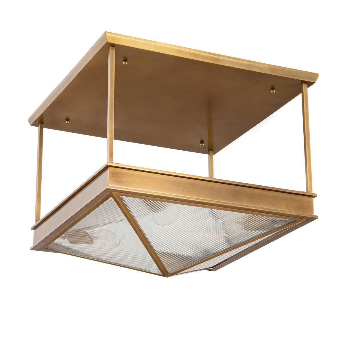 DECKENLEUCHTE Alora 42/48,2 cm   - Messingfarben, KONVENTIONELL, Glas/Metall (42/48,2cm) - Elstead Lighting