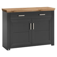 SIDEBOARD  129,3/94,6/44,2 cm 2 Schublade(n)  - Graphitfarben/Eiche Artisan, Design, Holzwerkstoff/Metall (129,3/94,6/44,2cm) - SetOne by Musterring