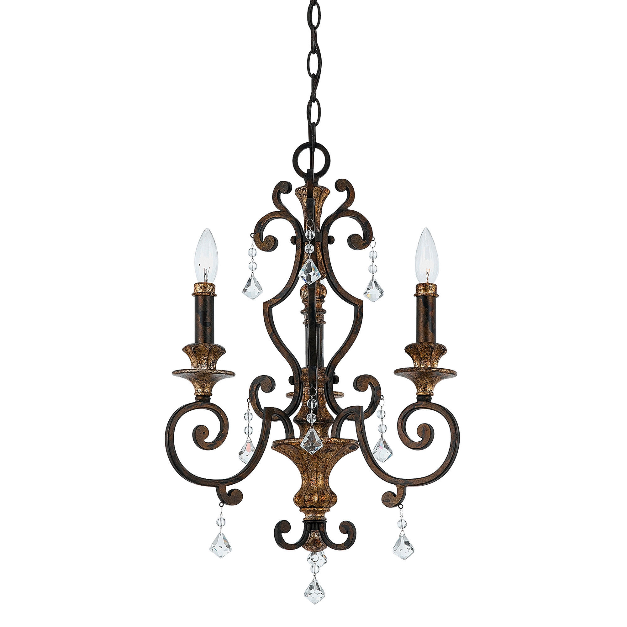KRONLEUCHTER Elstead Marquette 45.7/70  cm   - Bronzefarben, KONVENTIONELL, Glas/Metall (45.7/70 cm) - Elstead Lighting