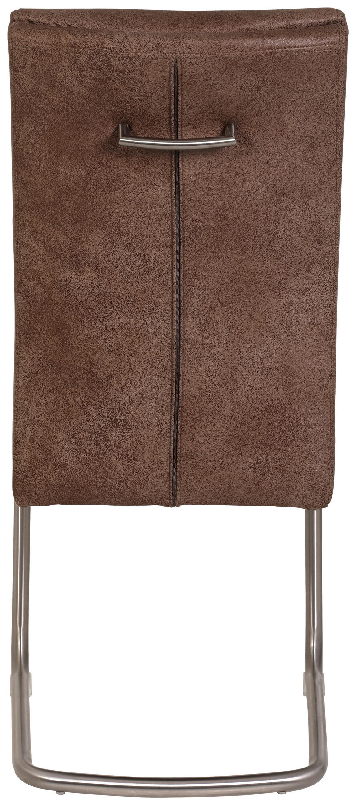 SCHWINGSTUHL-SET 2 Stück  in Edelstahl Mikrofaser  - Schlammfarben/Edelstahlfarben, MODERN, Textil/Metall (45/102/65cm) - MID.YOU