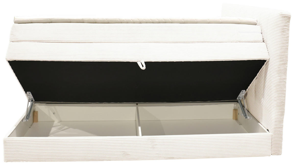 BOXSPRINGBETT 160/200 cm  in Beige  - Beige/Schwarz, Basics, Kunststoff/Textil (160/200cm) - Boxxx