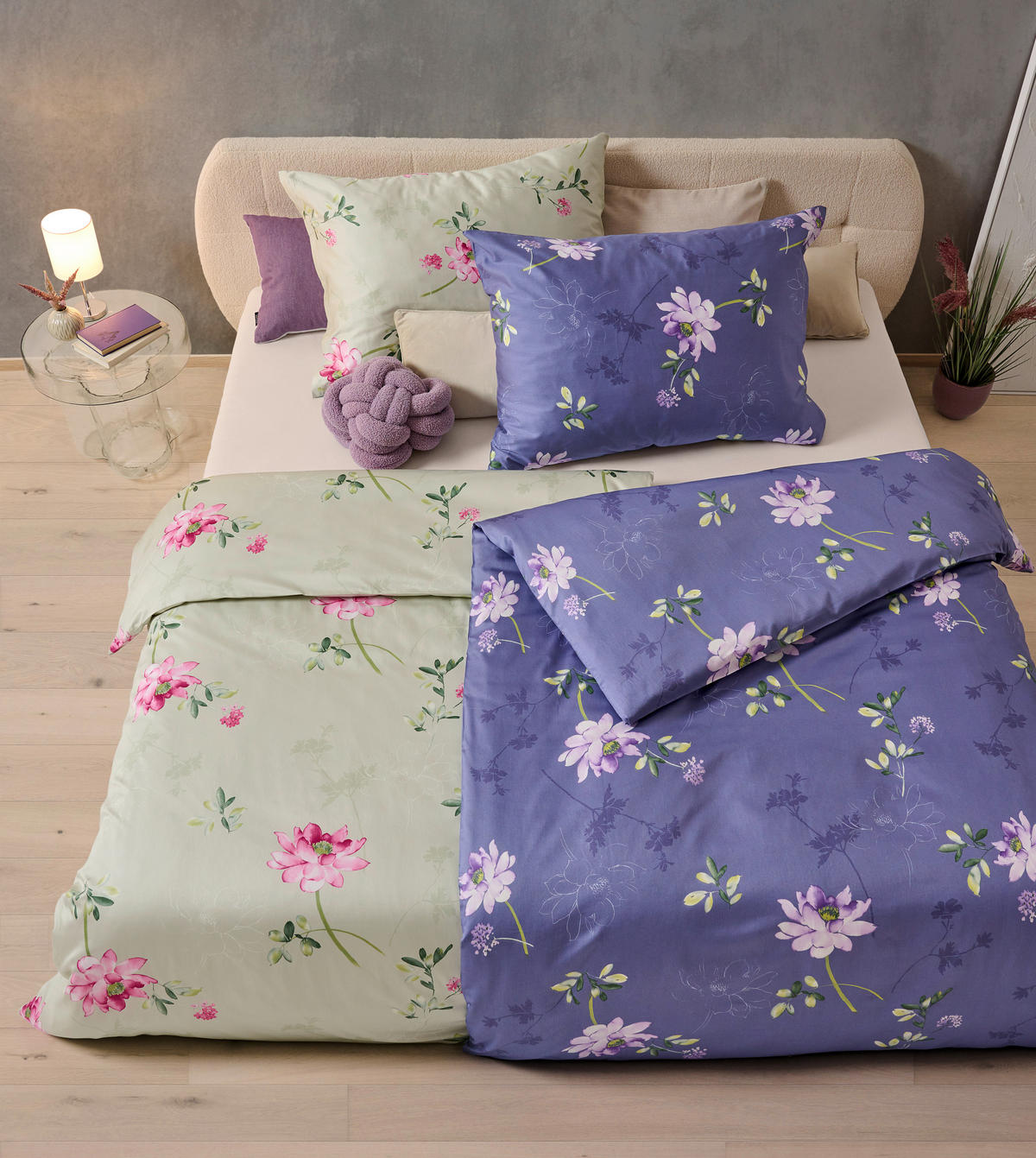 BETTWÄSCHE Makosatin 140/200 cm  - Lila/Mauve, Basics, Textil (140/200cm) - Fleuresse