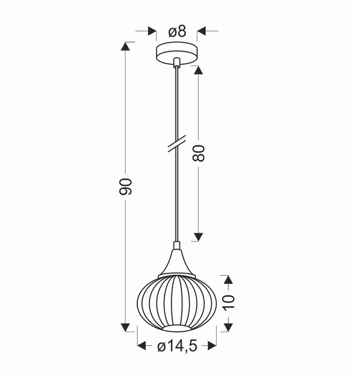 PENDELLAMPA Exeter 14.5/14.5/90 cm  - svart, Klassisk, metall/glas (14.5/14.5/90cm)