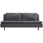 SCHLAFSOFA Flachgewebe Dunkelgrau  - Eichefarben/Dunkelgrau, KONVENTIONELL, Holz/Textil (205/85/98cm) - Carryhome