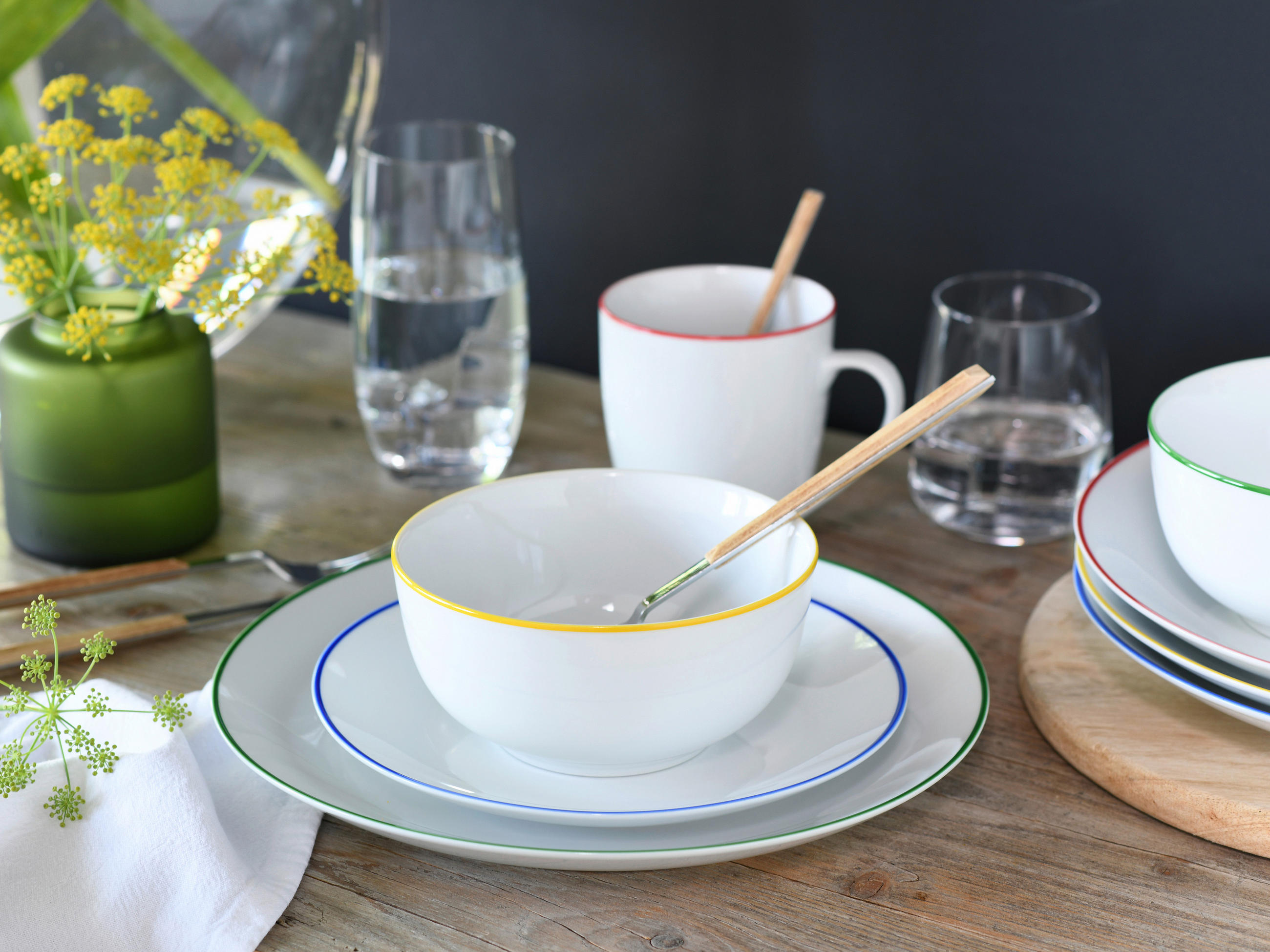 KOMBISERVICE Multicolor Luna Color Line 20-teilig 4 Personen  - Multicolor, Basics, Keramik (39/34/31cm) - Creatable