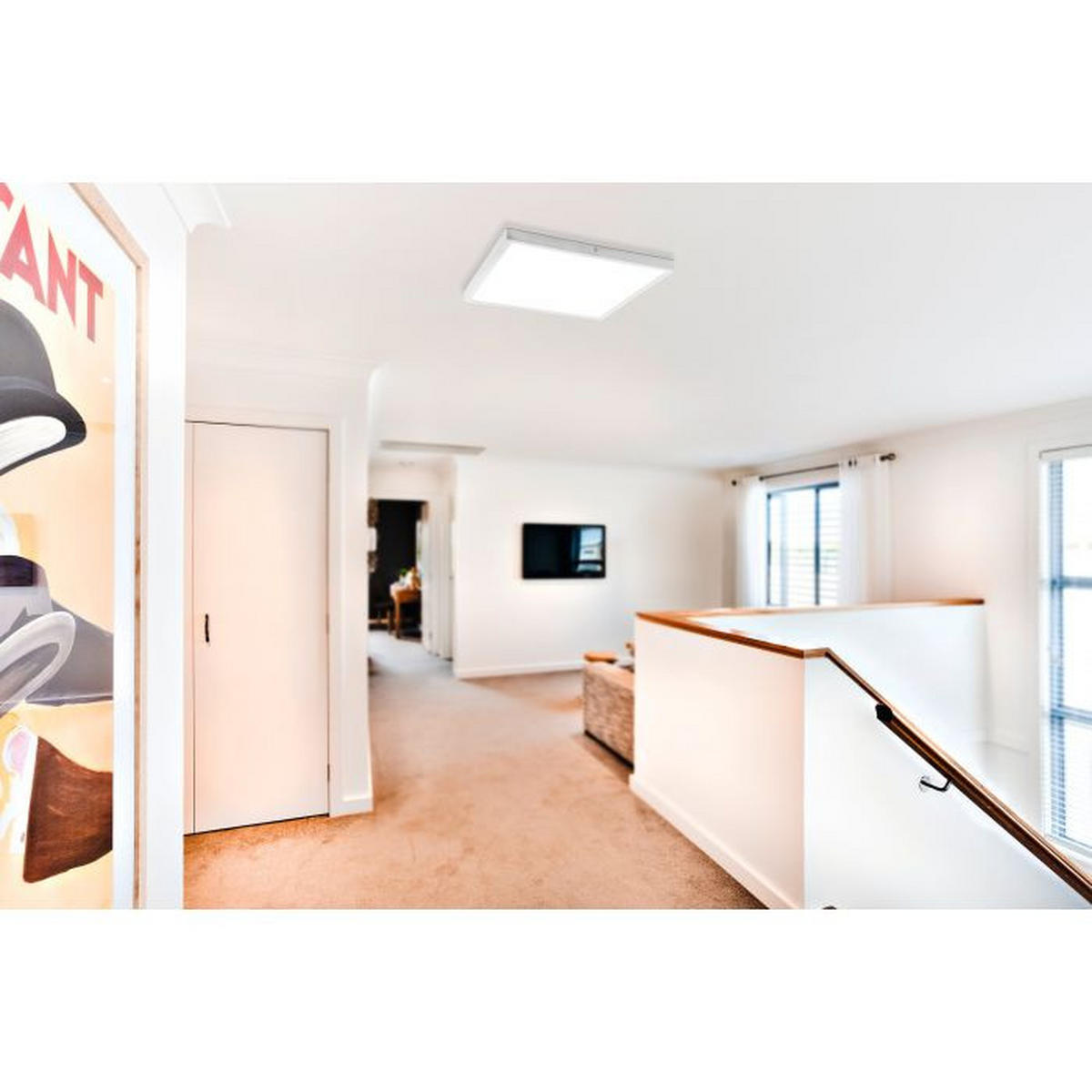 STROPNA LED-SVETILKA  FUEVA 1 //3000 K// - bela, Basics, kovina/umetna masa (60/60/3cm)