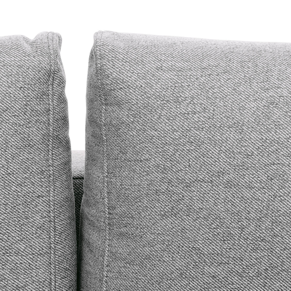 ECKSOFA in Flachgewebe Hellgrau  - Eiche Wotan/Hellgrau, Konventionell, Holz/Textil (255/157cm) - Carryhome