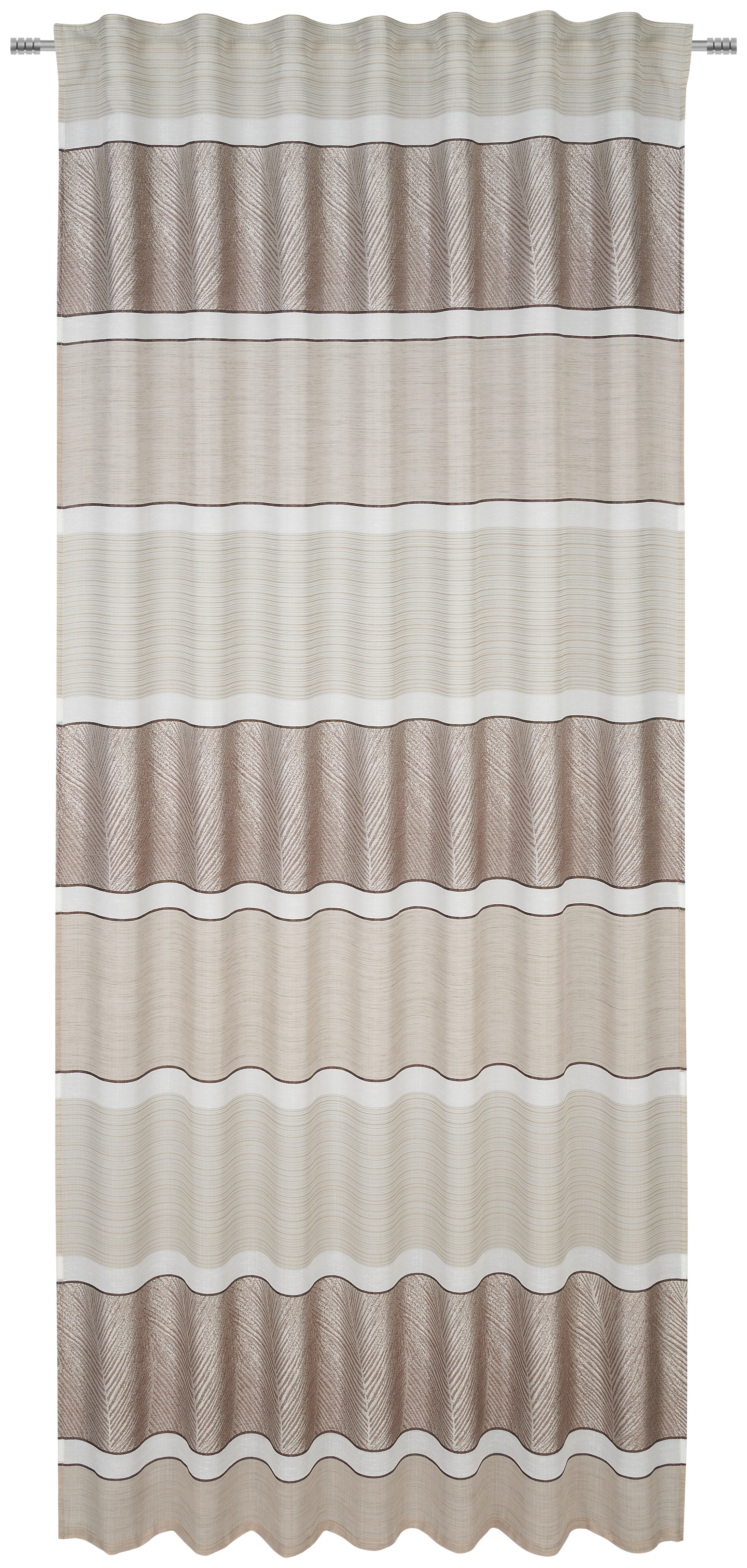 GARDINLÄNGD halvtransparent  - brun, Klassisk, textil (140/245cm) - Esposa