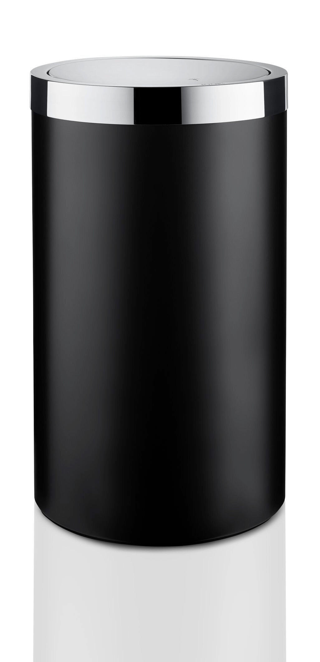 WÄSCHETONNE - Chromfarben/Schwarz, Design, Metall (35/58cm) - Joop!