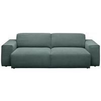 3-SITZER-SOFA in Cord Grün  - Schwarz/Grün, Design, Kunststoff/Textil (236/71/101cm) - Pure Home Lifestyle