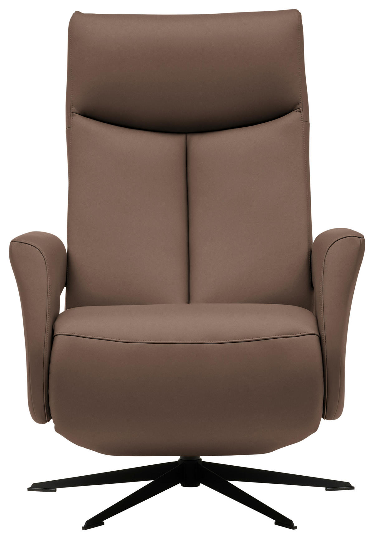 RELAXSESSEL in Leder Hellbraun  - Hellbraun/Schwarz, Design, Leder/Metall (74/105/82cm) - Welnova