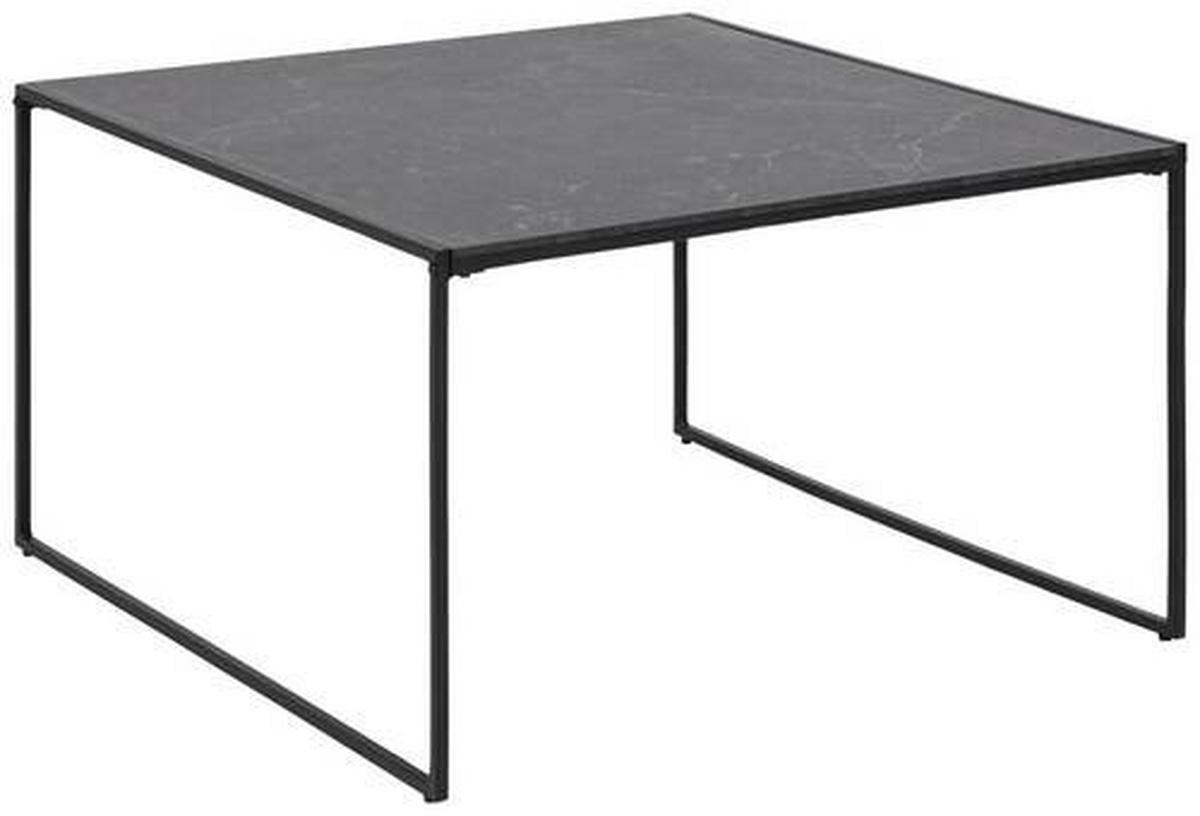 KONFERENČNÍ STOLEK, černá, kov, kompozitní dřevo, 80/80/48 cm - černá, Moderní, kov/kompozitní dřevo (80/80/48cm) - Hom`in