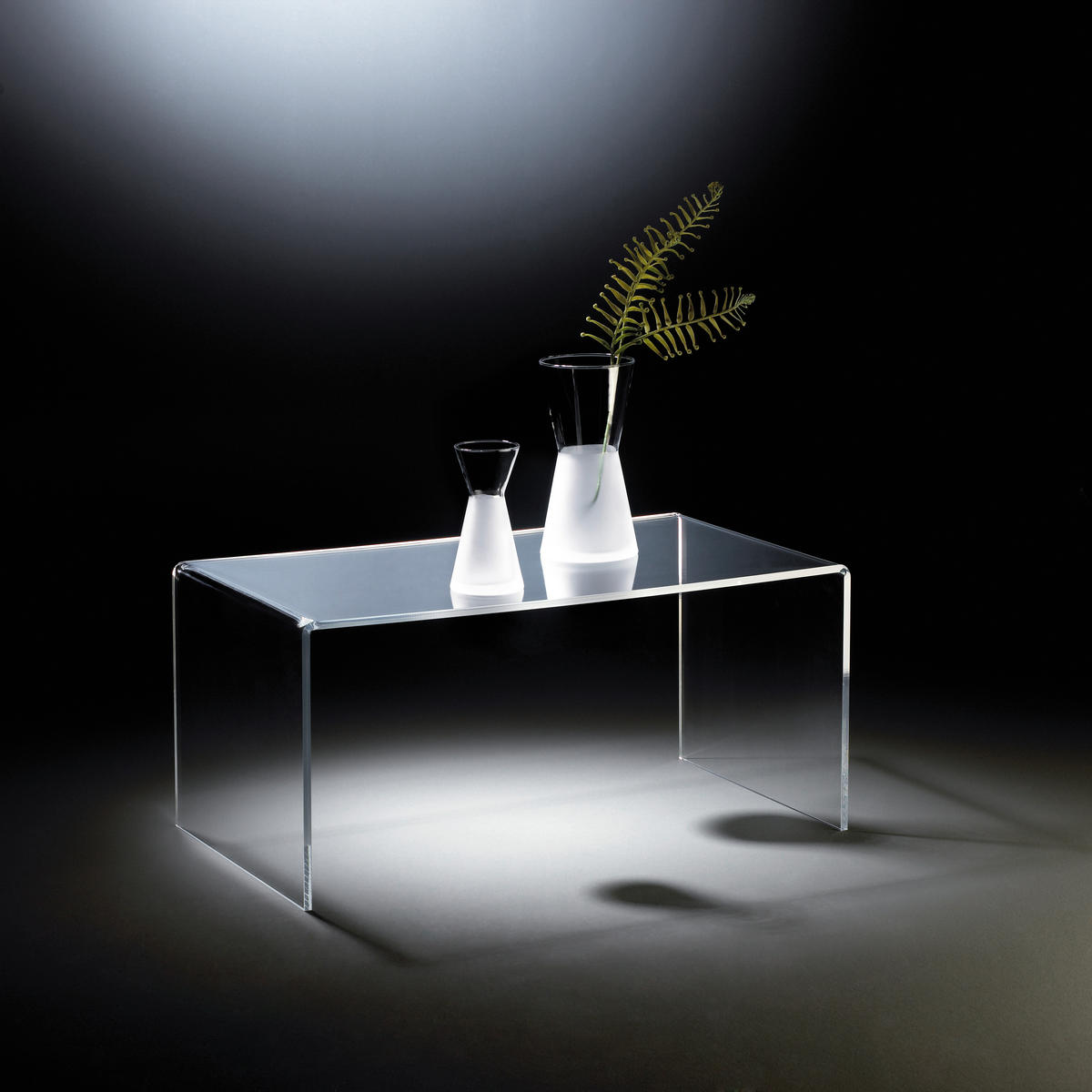 ODKLÁDACÍ STOLEK, čiré, plast, 90/50/42 cm - čiré, Design, plast (90/50/42cm)
