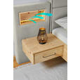 BOXSPRINGBETT 200/200 cm  in Naturfarben, Eichefarben  - Eichefarben/Naturfarben, Natur, Holz/Textil (200/200cm) - Valnatura