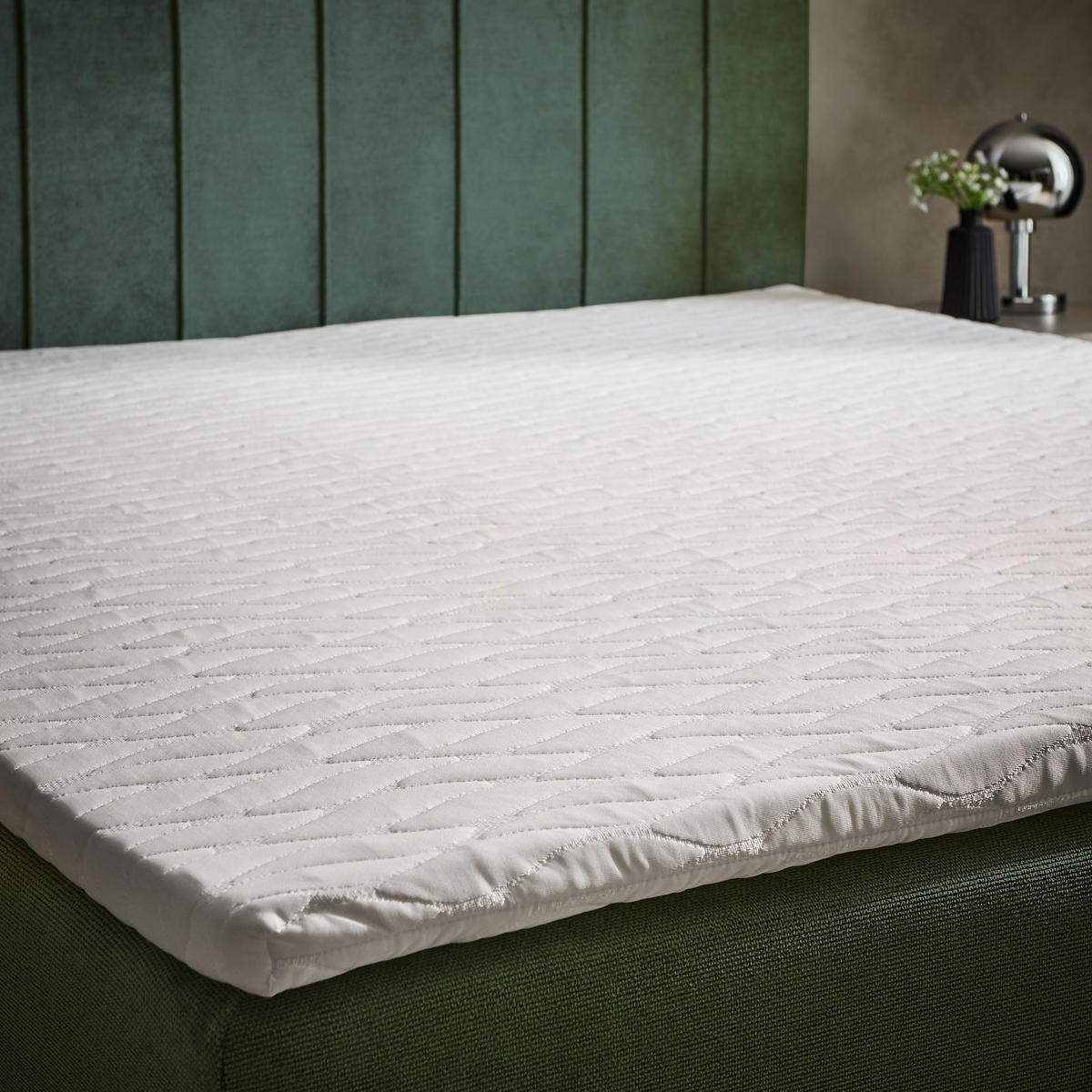 BOXBETT 160/200 cm  in Dunkelgrün  - Chromfarben/Dunkelgrün, Trend, Kunststoff/Textil (160/200cm) - Boxxx