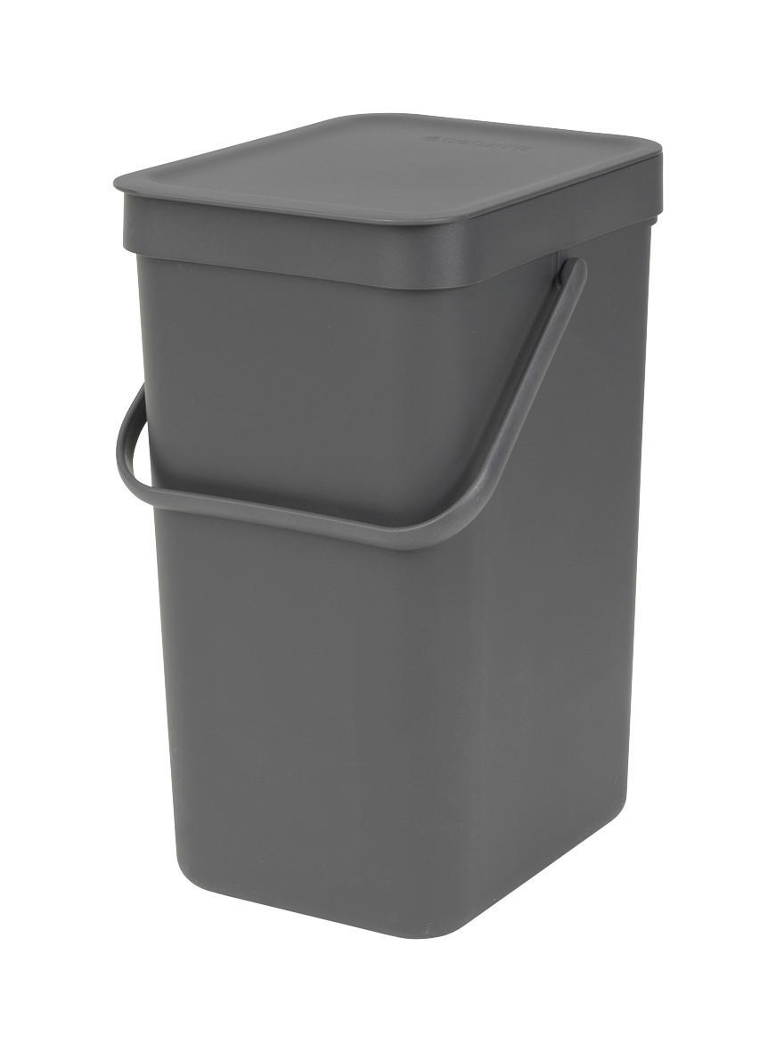 ABFALLEIMER 12 l  Kunststoff  - Grau, Basics, Kunststoff (20/35.1/24.9cm) - Brabantia