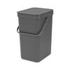 KOŠ ZA SMETI - siva, Basics, umetna masa (20/35.1/24.9cm) - Brabantia