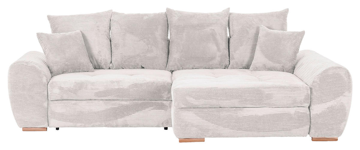 ECKSOFA in Cord Naturfarben  - Eichefarben/Naturfarben, Konventionell, Holz/Textil (276/177cm) - Carryhome