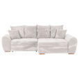 ECKSOFA in Cord Beige  - Eichefarben/Beige, KONVENTIONELL, Holz/Textil (276/177cm) - Carryhome