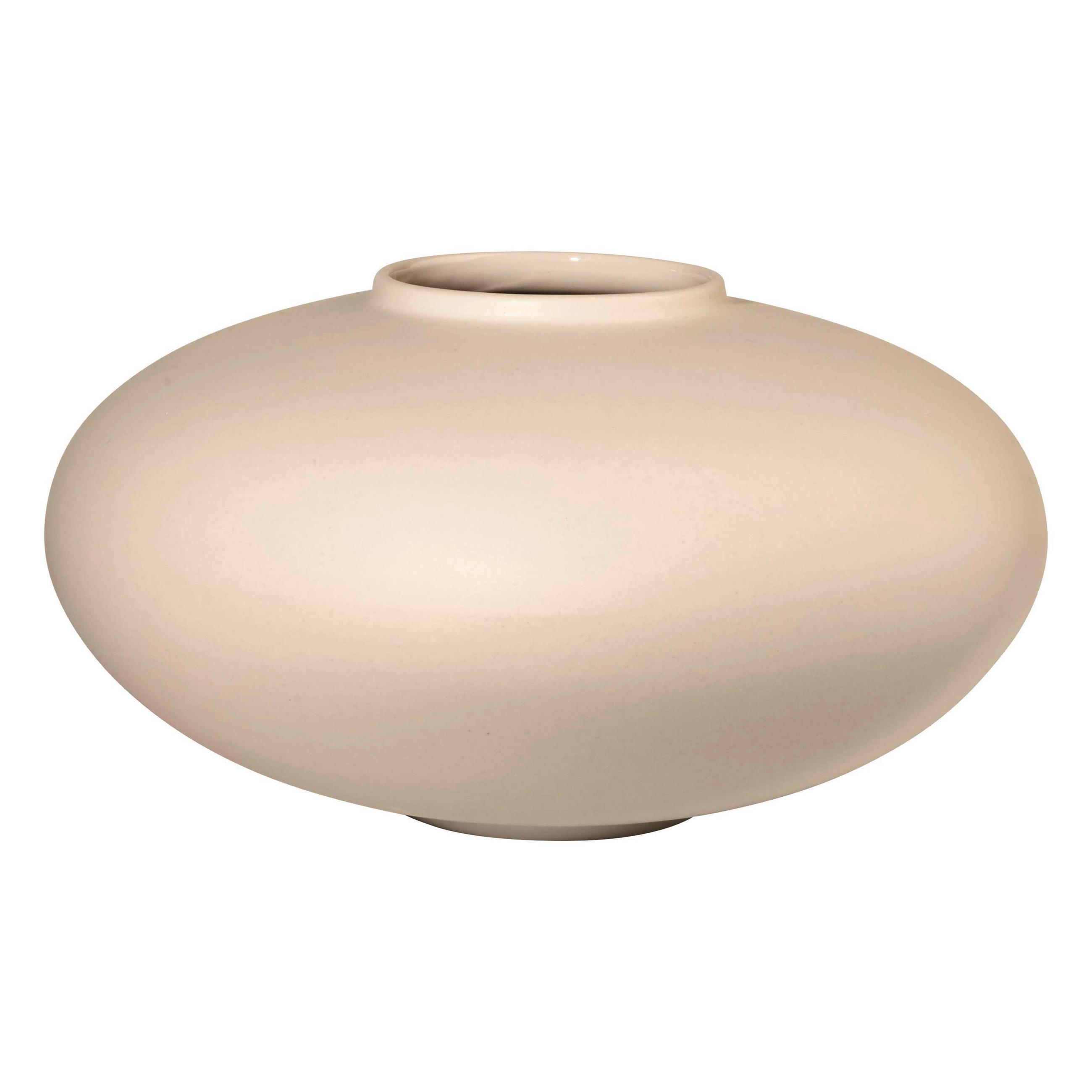 VÁZA, keramika, 10 cm - krémová/přírodní barvy, Basics, keramika (18/18/10cm) - ASA