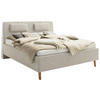 POLSTERBETT Beige 180/200 cm  - Eichefarben/Beige, Design, Holz/Textil (180/200cm) - Schöner Wohnen