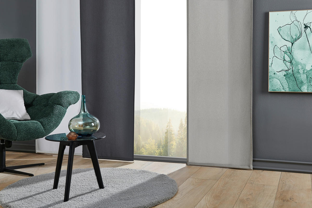 FLÄCHENVORHANG in Naturfarben blickdicht  - Naturfarben, Design, Textil (60/255cm) - Novel