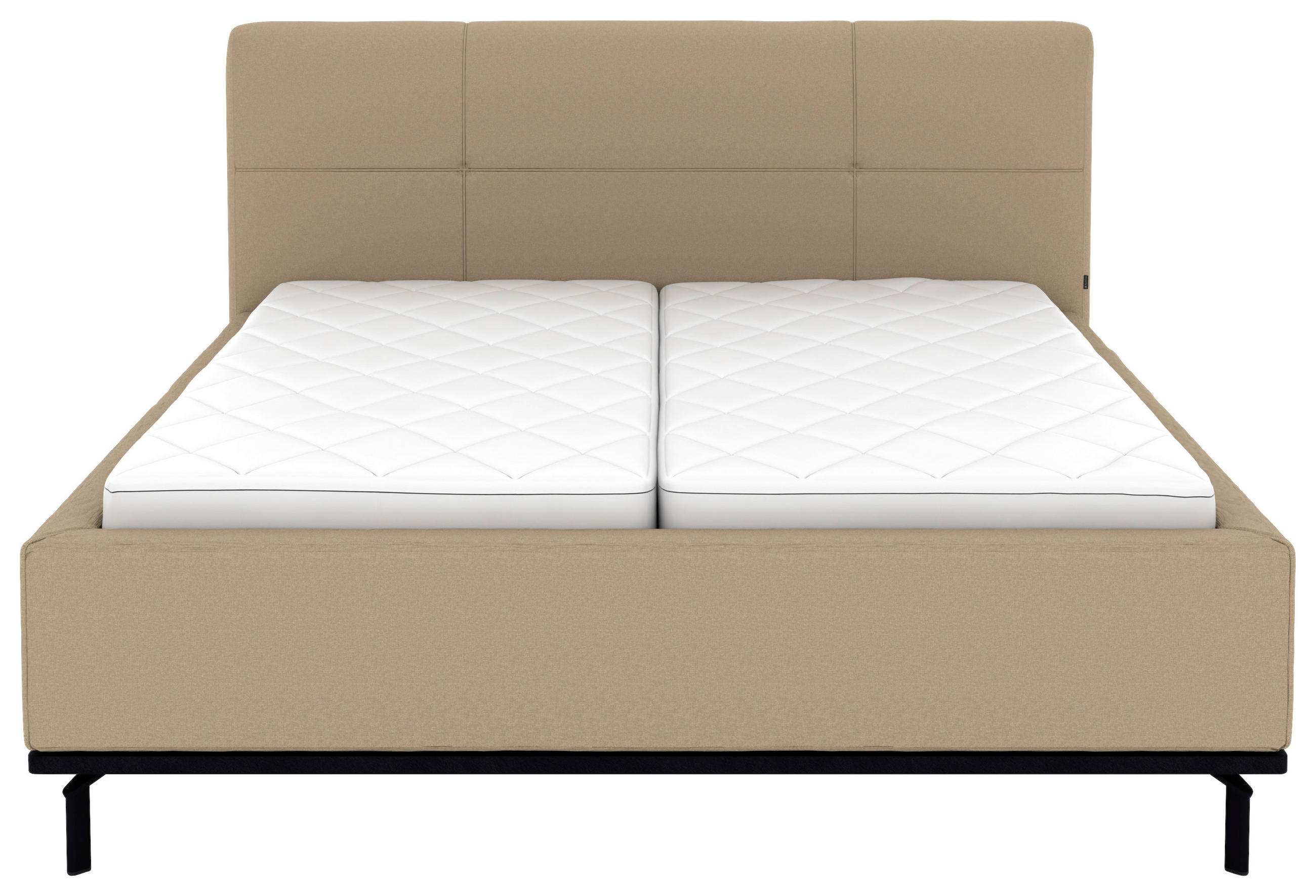 Thumbnail - Musterring Polsterbett, Beige, Textil, Birke, Buche, massiv, H2 + H3, Höhe ca. 20 cm, 180x200 cm, atmungsaktiv,in versch...