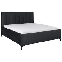 POLSTERBETT 140/200 cm, inkl. Lattenrost, Bettkasten,  in Schwarz  - Birkefarben/Schwarz, KONVENTIONELL, Holz/Textil (140/200cm) - Boxxx