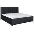 POLSTERBETT Lattenrost, Bettkasten Schwarz 140/200 cm  - Birkefarben/Schwarz, KONVENTIONELL, Holz/Textil (140/200cm) - Carryhome