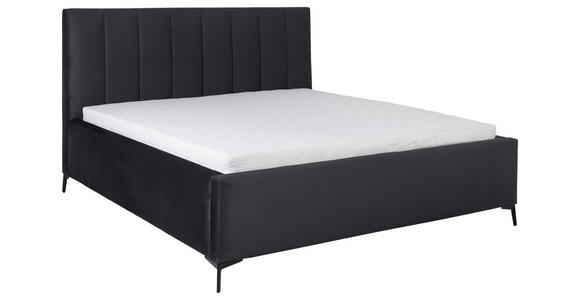 POLSTERBETT Lattenrost, Bettkasten Schwarz 140/200 cm  - Birkefarben/Schwarz, KONVENTIONELL, Holz/Textil (140/200cm) - Carryhome