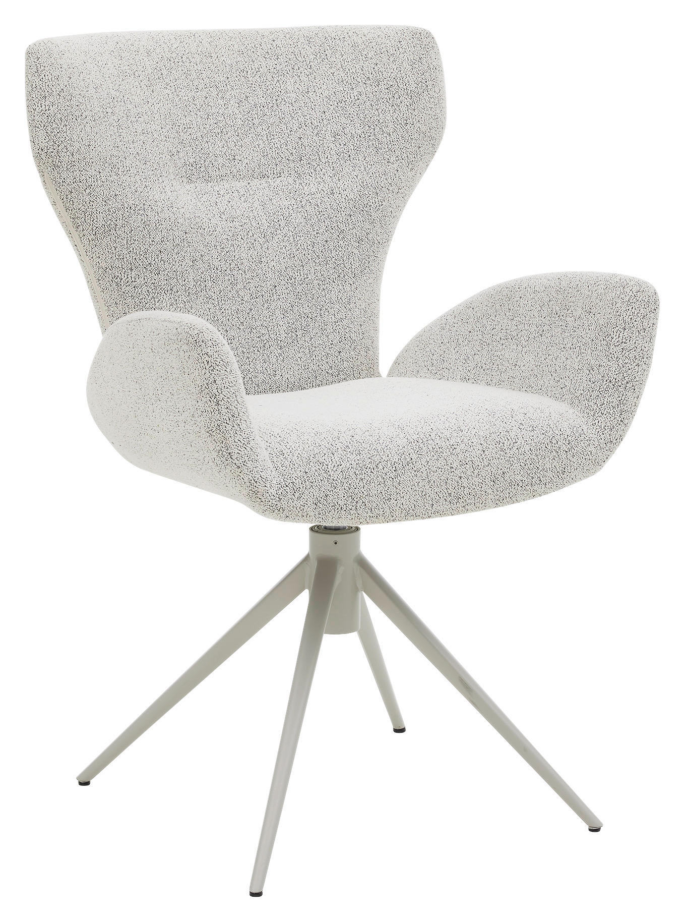 ARMLEHNSTUHL  in Stahl Bouclé  - Champagner/Grau, Design, Textil/Metall (65/93/68cm) - Musterring