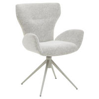 ARMLEHNSTUHL  in Stahl Bouclé  - Champagner/Grau, Design, Textil/Metall (65/93/68cm) - Musterring