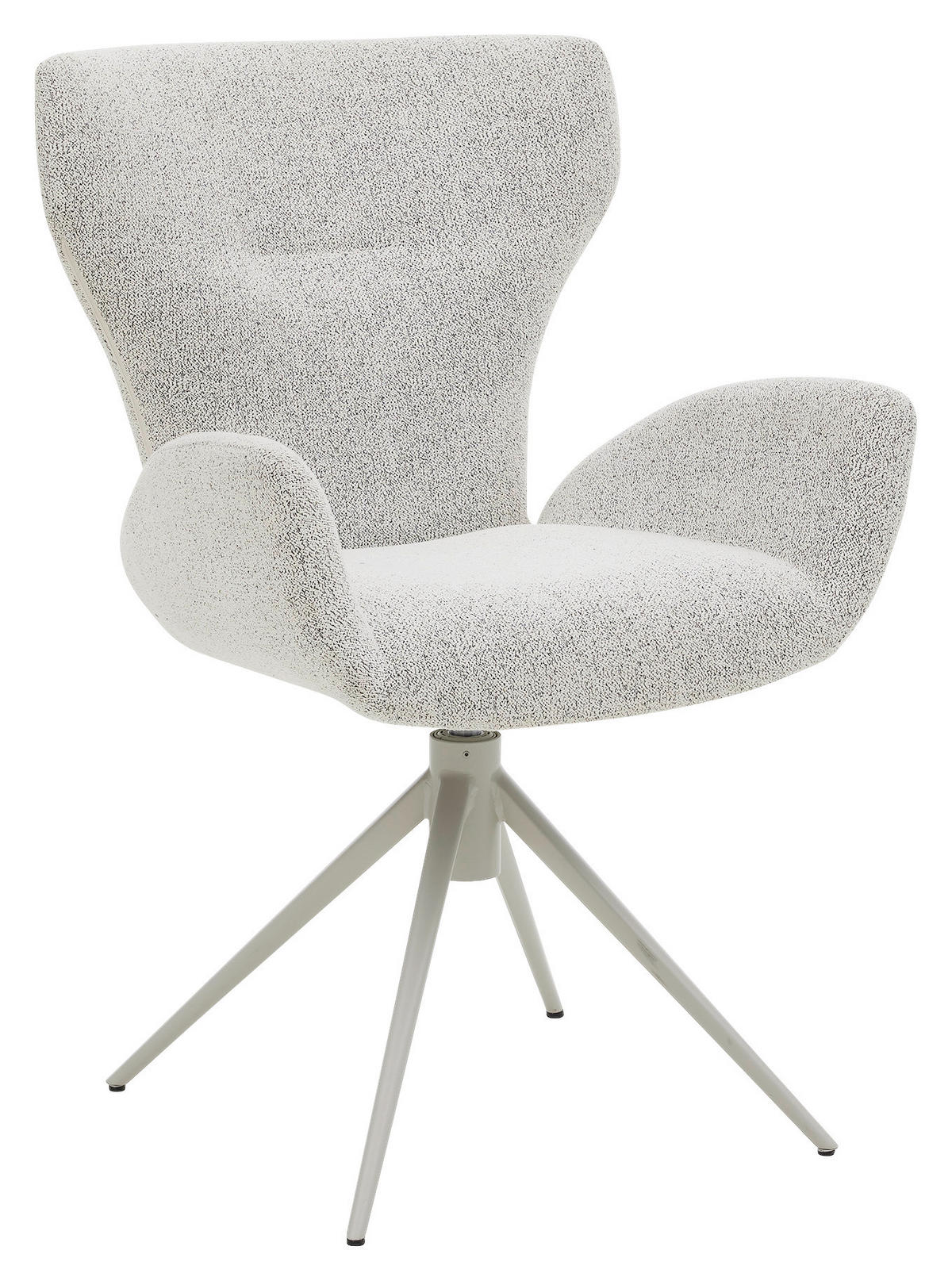 ARMLEHNSTUHL  in Stahl Bouclé  - Champagner/Grau, Design, Textil/Metall (65/93/68cm) - Musterring