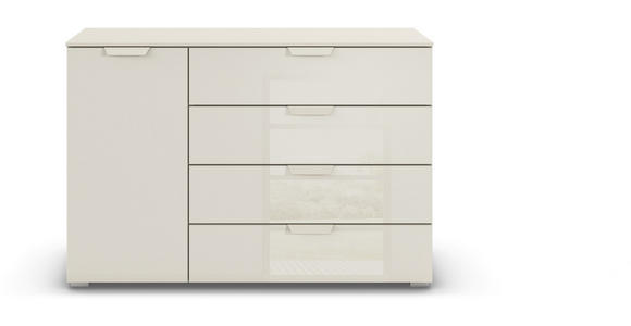 KOMMODE  in 120/81/42 cm  - Champagner, Design, Glas/Holzwerkstoff (120/81/42cm) - Xora